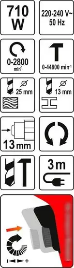 Ударная дрель Yato YT-82034 – фото товара