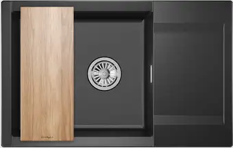 Кухонная мойка Granula ES-7807 (шварц) - изображение в каталоге