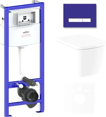 Унитаз Lavinia Boho Relfix Aveo Rimless 6 в 1 75110241 (фиолетовый стекло) - изображение в каталоге