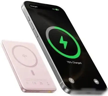 Внешний аккумулятор Baseus PicoGo AM41 Ultra-Slim Qi2 Magnetic Power Bank 10000mAh (розовый) – фото товара