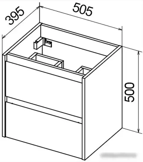 BelBagno Тумба под умывальник Kraft 39-500/390-2C-SO-PP (pino pasadena) – фото товара