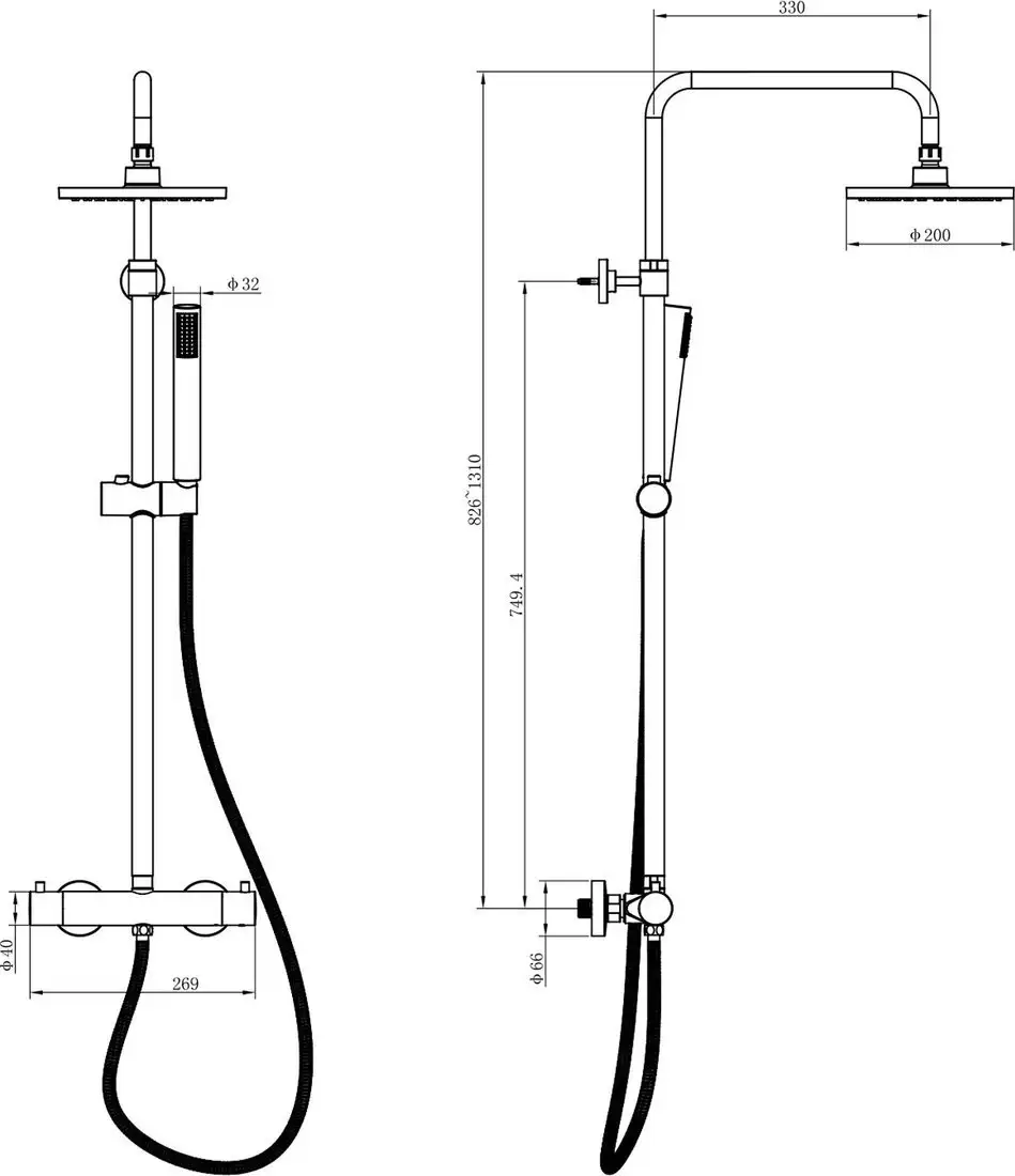Душевая система Lauter Thermal 21SH30100-2 - фото товара