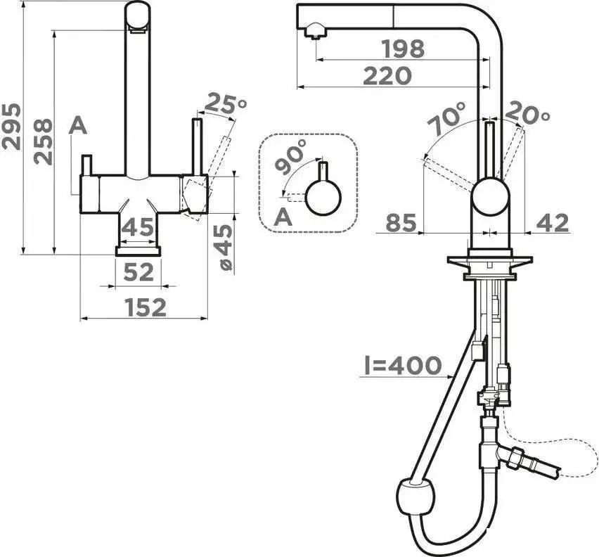 Смеситель Omoikiri Takamatsu-S-AZ (azur blue) - фото товара