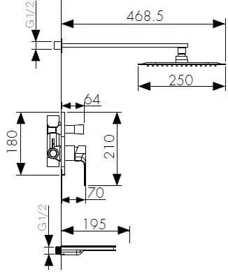 Душевая система Kaiser Linear 59077 - фото товара