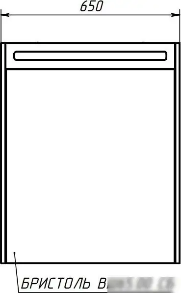 Belux Шкаф с зеркалом Бристоль ВШ 65 (1, белый глянцевый) – фото товара