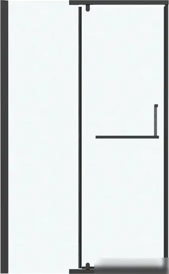 Душевая дверь Grossman Pragma 110x195 100.K33.03.100.21.02 (черный матовый/шиншилла стекло)