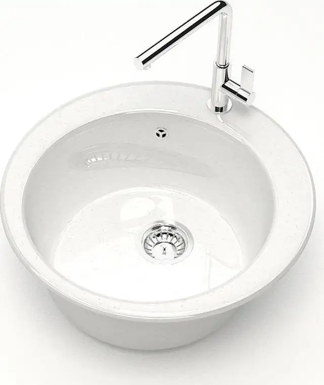 Кухонная мойка MARRBAXX Карельский камень модель 30/G31 (белый) - фото товара