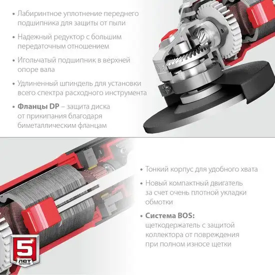 Угловая шлифмашина Зубр Мастер УШМ-125-1105 ЭТ – фото товара
