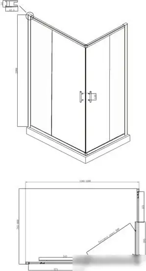 Душевой уголок Ambassador Set 14011101-ST8 - фото товара