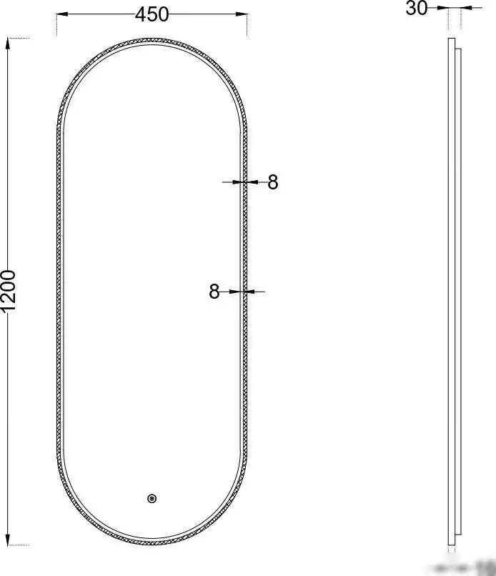 Roxen Зеркало Grown 510200-120GM 45x120 – фото товара