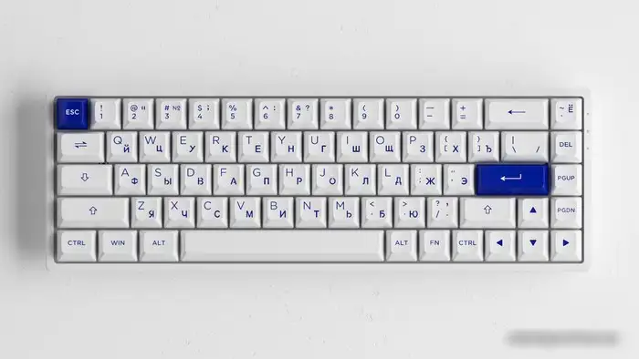 Клавиатура Akko 3068B Plus White & Blue (Akko CS Jelly Pink) – фото товара