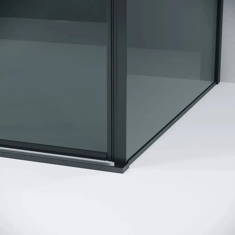 Душевой уголок Grossman Galaxy 100х100х195 120.K33.01.1010.21.10 (черный матовый/тонированное стекло) - фото товара
