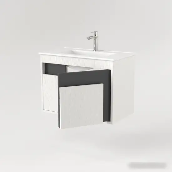 Дабер Тумба под умывальник 016 70 Т16.7.0.20 (белый древесный/серый) – фото товара