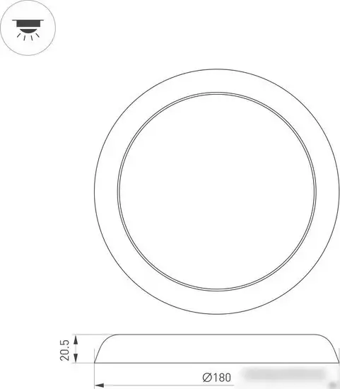 Светодиодная панель Arlight CL-FIOKK-R180-12W Day4000-MIX 034466 – фото товара