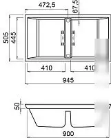 Кухонная мойка Elleci Dogma 100 Slim Black K86 EKD1008686MSLM (standard SIR) - фото товара