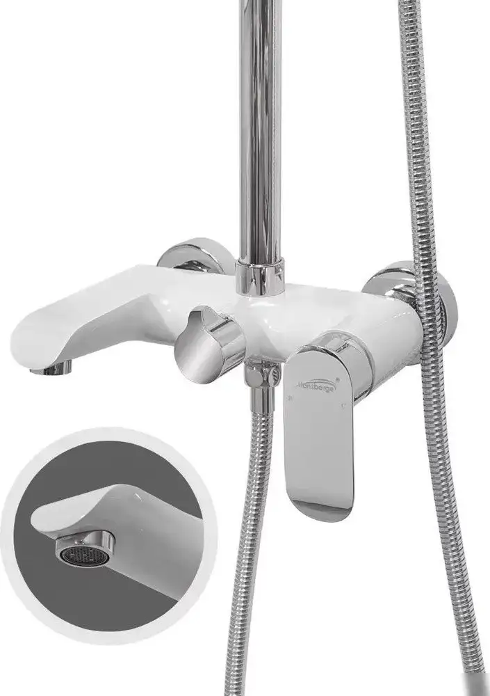 Душевая система Hansberge H5033 (белый хром) - фото товара