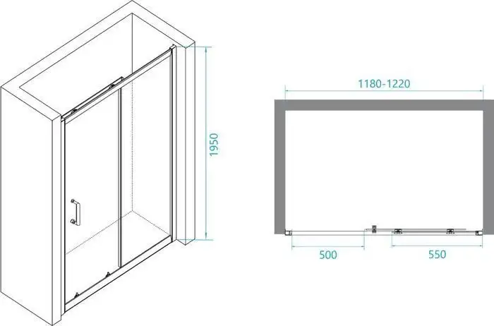Душевая дверь RGW PA-14 B 41081413-14 130 (черный/прозрачное стекло) - фото товара