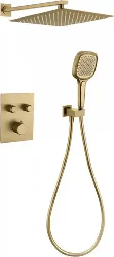 Душевая система Grocenberg GB5040 с термостатом (золото матовый) - изображение в каталоге