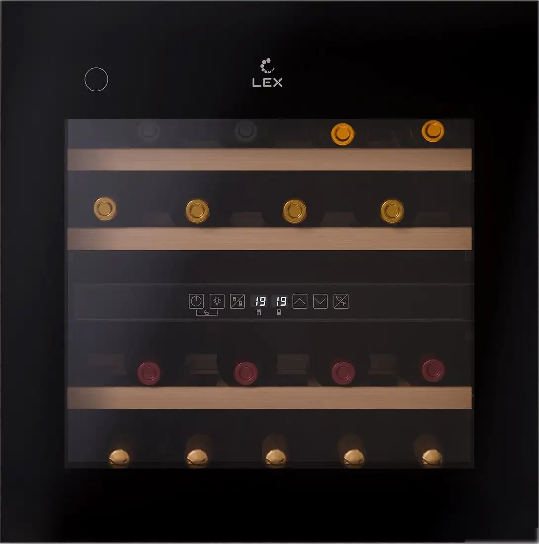 Винный шкаф LEX LWD6036BL Dual Zone PP — фото товара