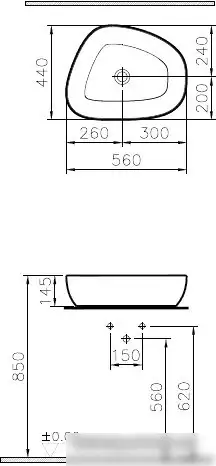 Умывальник Vitra Outline 5991B450-0016 - фото товара
