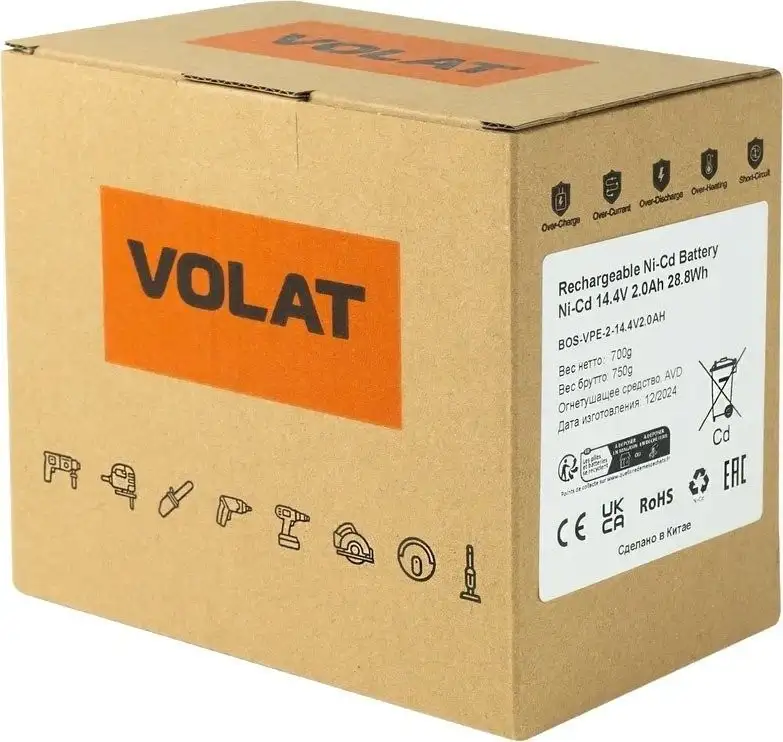 Аккумулятор VOLAT VT-BOS-VPE-2-14.4V2.0AH (14.4В/2 Ah) – фото товара