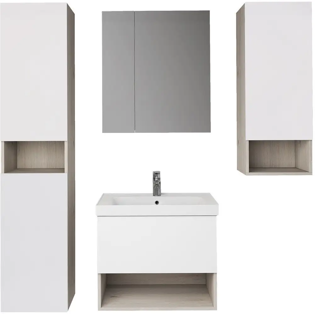 Dreja Шкаф-полупенал Perfecto 99.0815 (дуб эврика/белый глянец) – фото товара