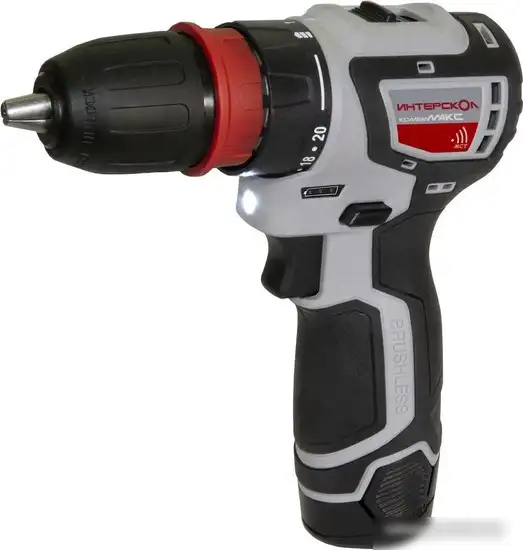 Дрель-шуруповерт Интерскол КомбиМАКС ДА-10/12В 36 687.2.2.77 (с 2-мя АКБ, сумка) – фото товара
