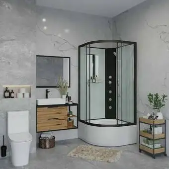 Душевая кабина Niagara NG-6708-14BKG 90x90x215 - изображение в каталоге