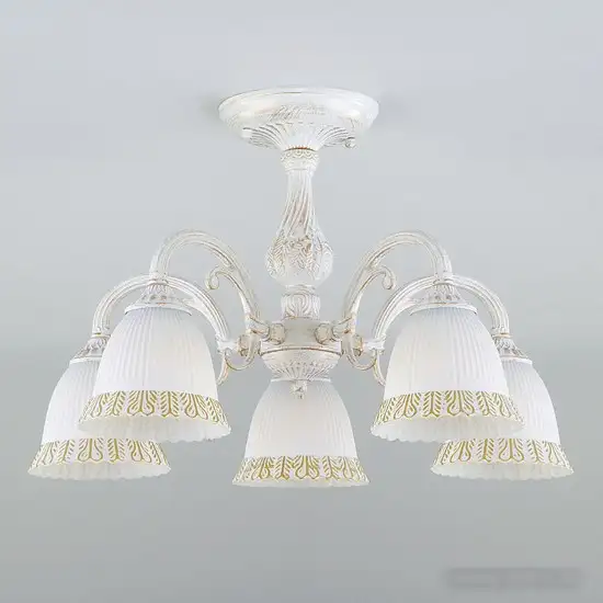 Люстра средней высоты Евросвет Campina 60107/5 белый с золотом – фото товара