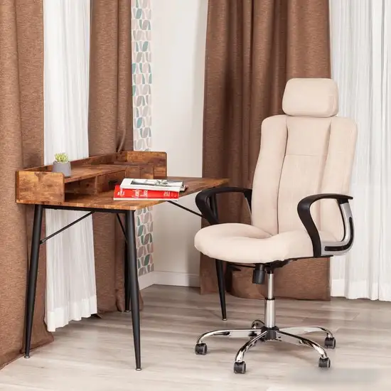 Офисное кресло TetChair Oxford хром/флок (бежевый) – фото товара