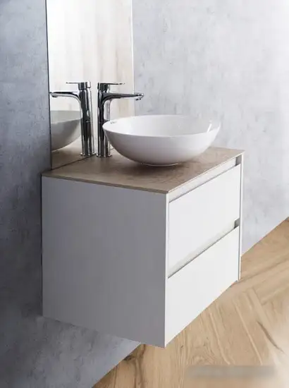 BelBagno Тумба под умывальник Kraft-600-2C-SO-BO (bianco opaco) – фото товара
