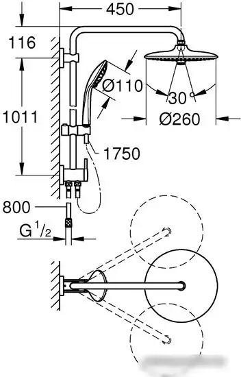 Душевая система Grohe Euphoria System 260 27421002 - фото товара