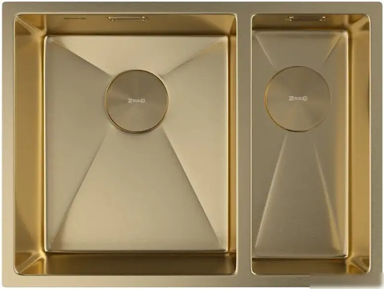 Кухонная мойка ZorG Zerox 58-2 U / IF-R PVD Gold - фото товара