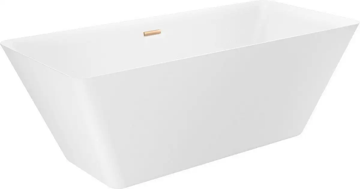 Ванна Wellsee Cute Twin S 168x75 23830104R (отдельностоящая ванна белый глянец, экран, ножки, сифон-автомат золото) - фото товара