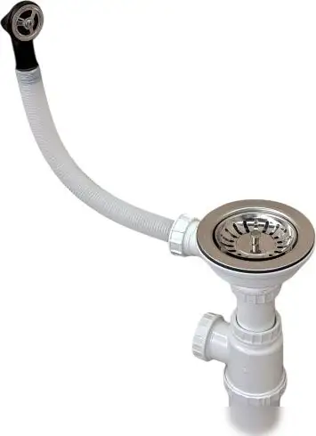 Кухонная мойка Saniteco Terra (серый с сифоном) - фото товара