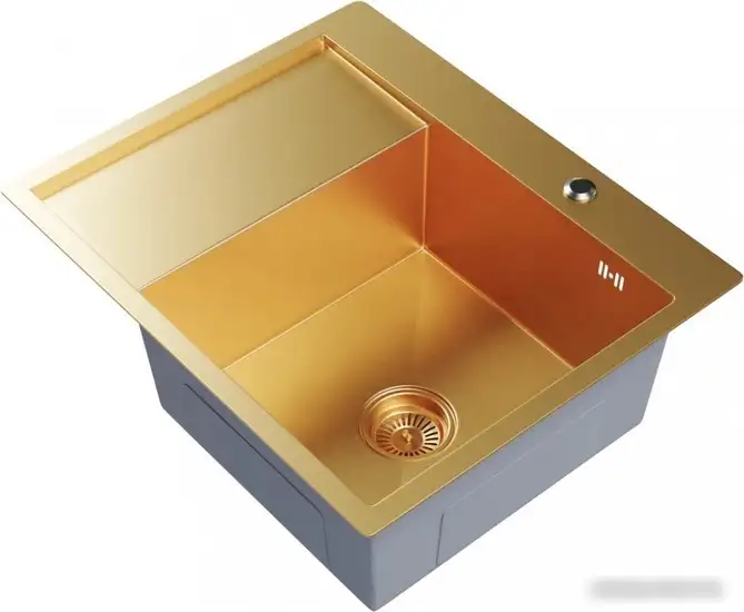 Кухонная мойка Mixline Pro 552927 (золото, с сифоном) - фото товара