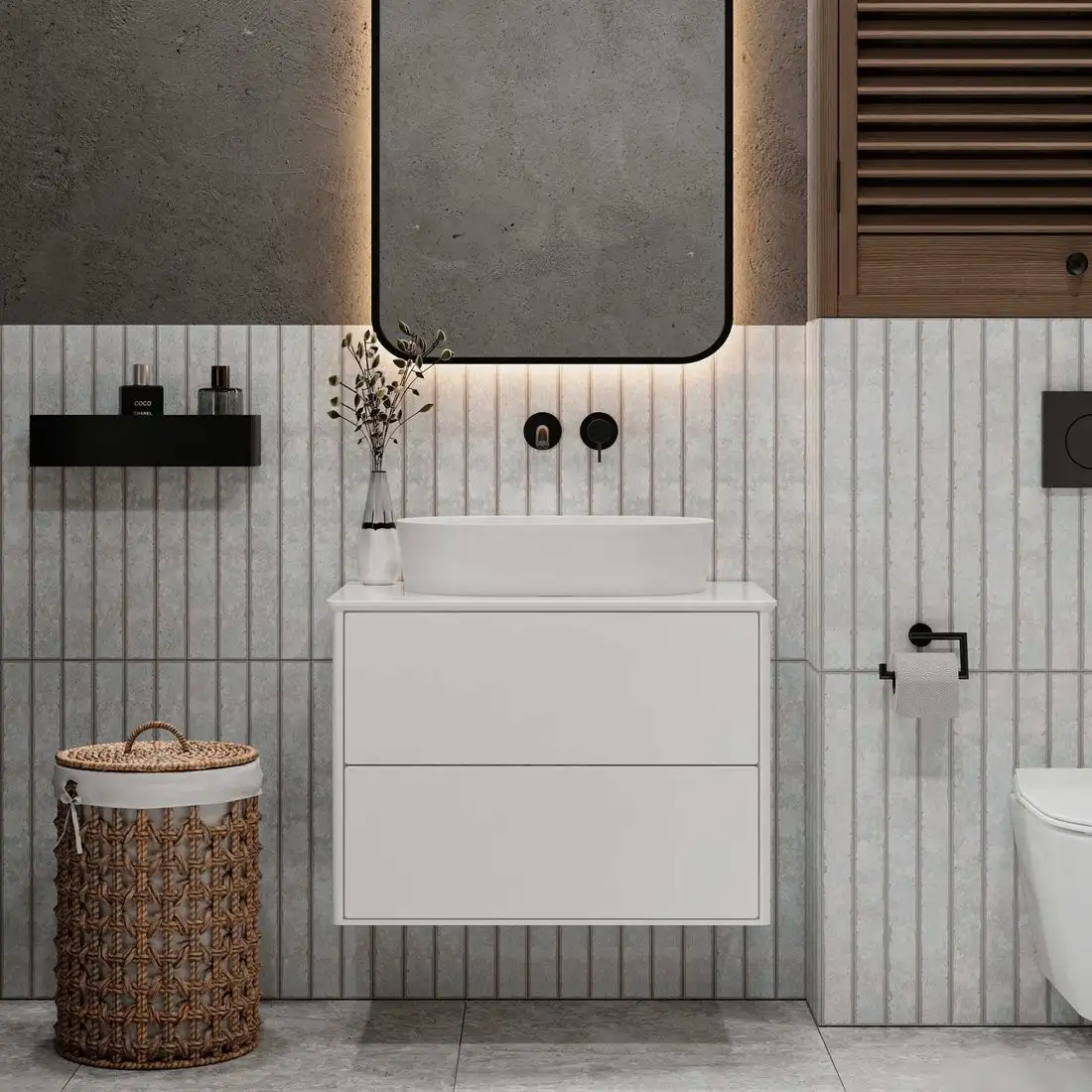 Умывальник Керамин Арена 55 ФС (серый, матовый) - фото товара