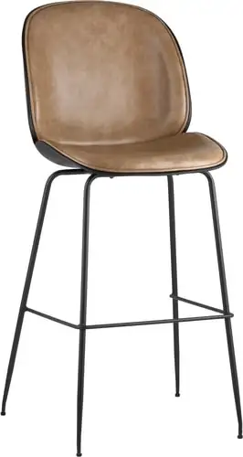 Стул Stool Group Beetle PU со спинкой барный (бежевый) – изображение в каталоге