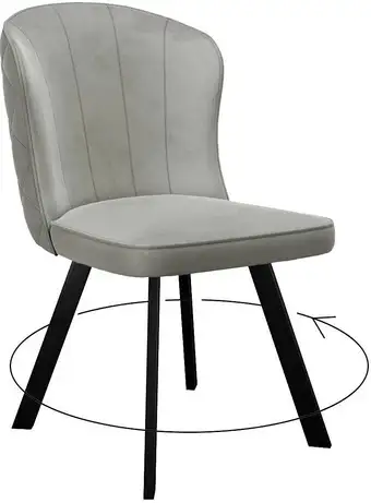 Стул DikLine 219 поворотный (B5 серый/ножки черные) – изображение в каталоге