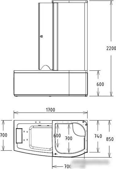 Душевая кабина Gemy G8040 B R (с гидромассажем) - фото товара
