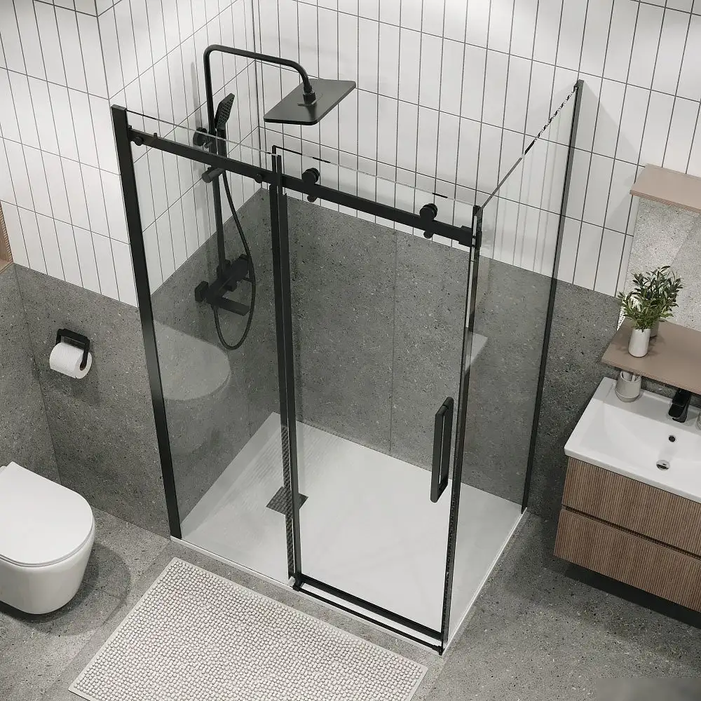 Душевой уголок Grossman Classic 110x80x195 120.K33.04.1180.21.00 (черный матовый/стекло прозрачное) - фото товара