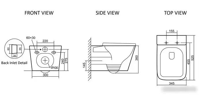 Унитаз подвесной SantiLine SL-5027MB - фото товара
