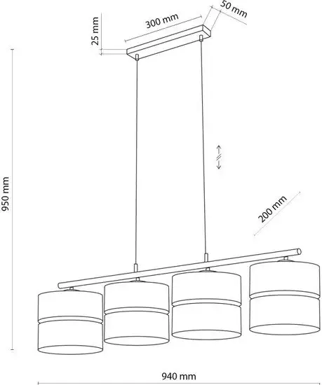Подвесная люстра TK Lighting Hilton 4775 – фото товара