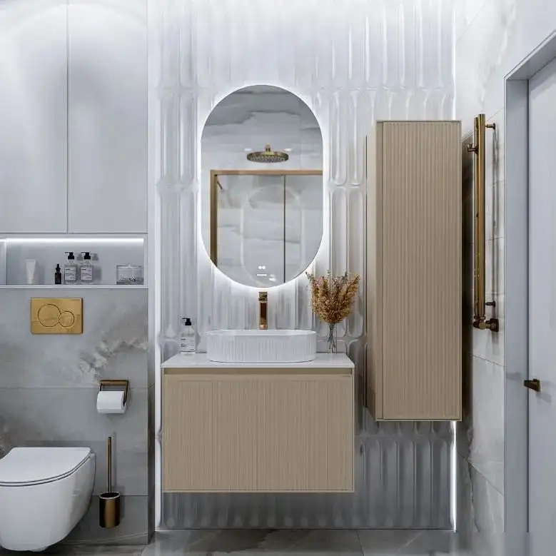 Grossman Шкаф-полупенал для ванной Кристалл-35 303544 – фото товара