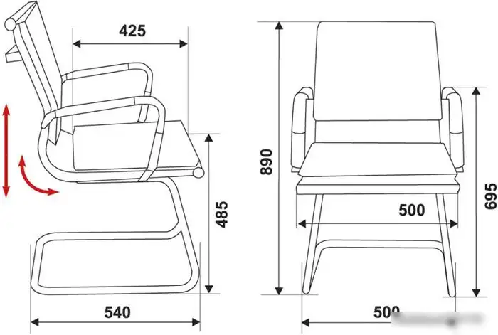 Кресло Бюрократ CH-993-Low-V/Camel – фото товара