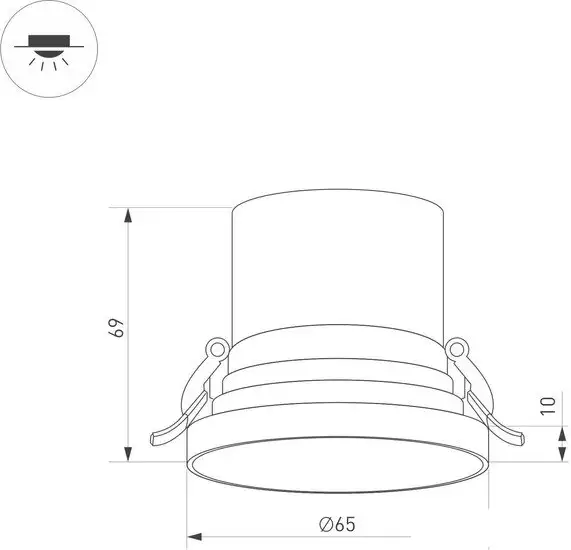 Точечный светильник Arlight MS-VOLCANO-BUILT-R65-6W Day4000 035442 – фото товара