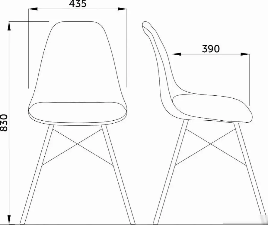 Стул AksHome Kord (белый/дерево)