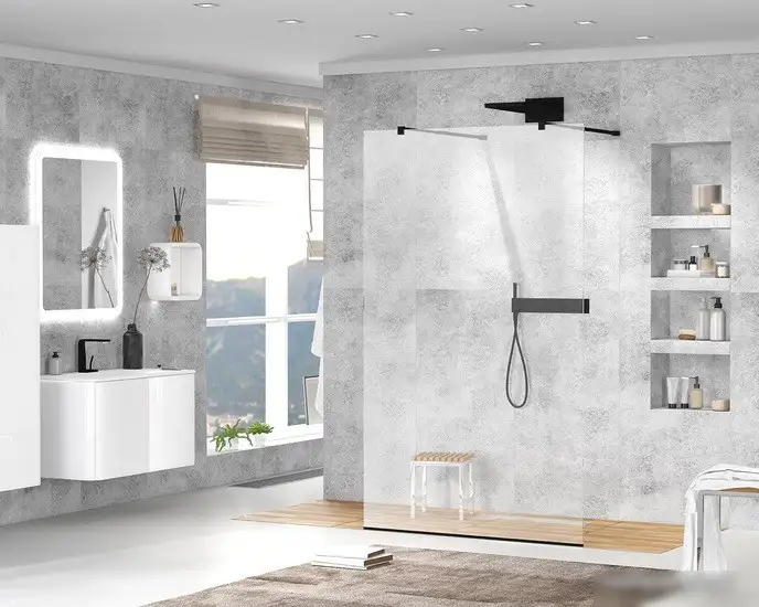 Душевая стенка Cezares LIBERTA-L-2-120-120-C-NERO - фото товара