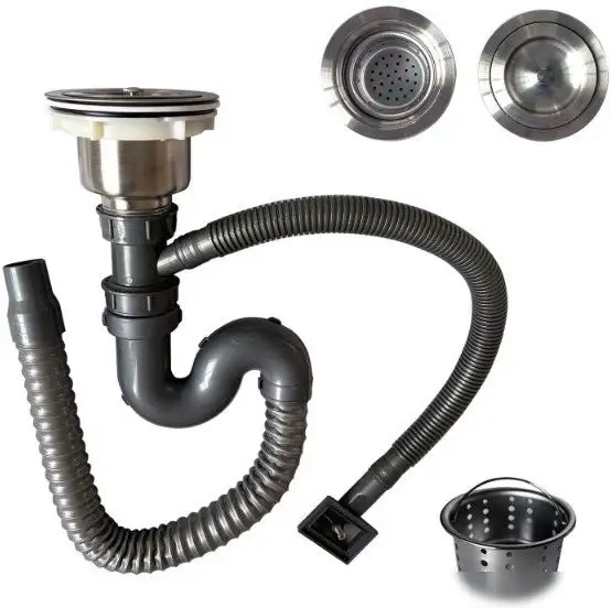 Кухонная мойка Mixline Pro 552104 (черный графит, с сифоном) - фото товара