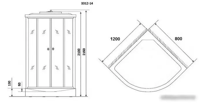 Душевая кабина Niagara Classic NG-3312-14L 120x80 - фото товара